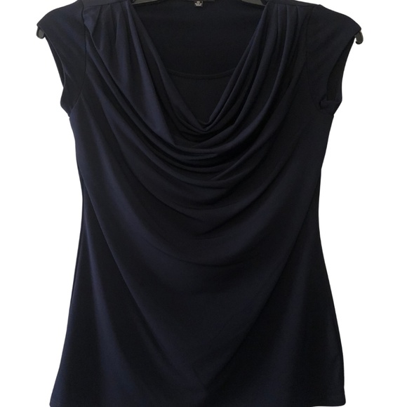 Navy blue work blouse - Picture 1 of 4